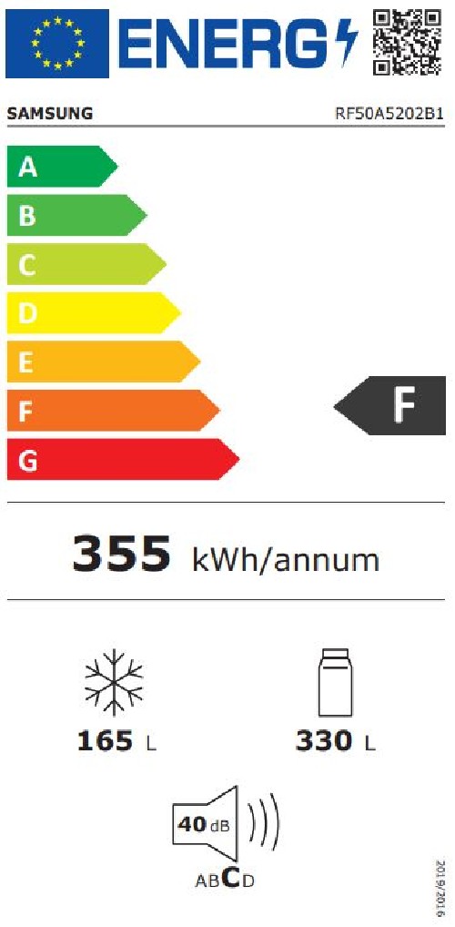 Chladnička amer. Samsung RF50A5202B1/EO, NoFrost