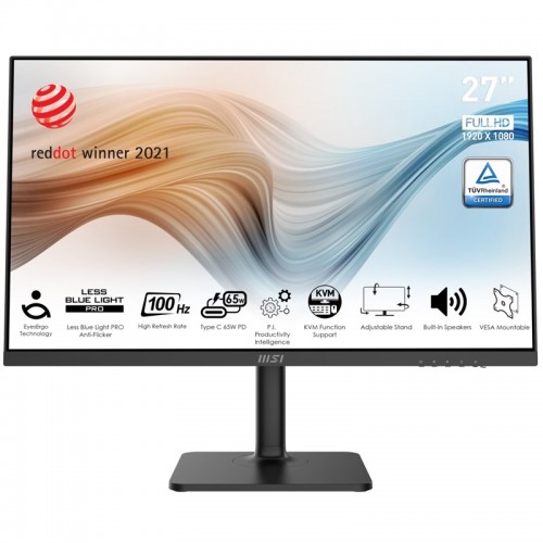 Monitor MSI Modern MD272XP 27",LED podsvícení, IPS panel, 1ms, 1000: 1, 1920 × 1080 Full HD, - černý Monitor MSI Modern MD272XP 27",LED podsvícení, IPS panel, 1ms, 1000: 1, 1920 × 1080 Full HD, - černý