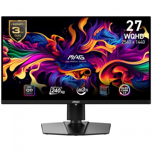 Herní monitor MSI MAG 271QPX QD-OLED E2 26.5",LED podsvícení, QD-OLED panel, 0.03ms, 2560 × 1440 WQHD, - černý Herní monitor MSI MAG 271QPX QD-OLED E2 26.5",LED podsvícení, QD-OLED panel, 0.03ms, 2560 × 1440 WQHD, - černý
