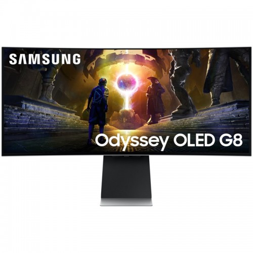 Herní monitor Samsung Odyssey OLED G8 (G85SD) 34",LED podsvícení, OLED panel, 0.03ms, 1000: 1, 250cd/m2, 3440 × 1440, - stříbrný Herní monitor Samsung Odyssey OLED G8 (G85SD) 34",LED podsvícení, OLED panel, 0.03ms, 1000: 1, 250cd/m2, 3440 × 1440, - stříbrný