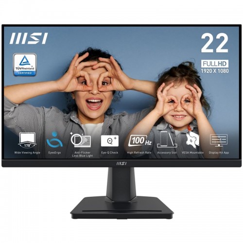 Monitor MSI PRO MP225V 21.5",LED podsvícení, VA panel, 1ms, 4000: 1, 300cd/m2, 1920 × 1080 Full HD, - černý Monitor MSI PRO MP225V 21.5",LED podsvícení, VA panel, 1ms, 4000: 1, 300cd/m2, 1920 × 1080 Full HD, - černý