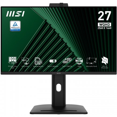 Monitor MSI PRO MP275QPDG 27",LED podsvícení, IPS panel, 1ms, 1300: 1, 250cd/m2, 2560 × 1440 WQHD, - černý Monitor MSI PRO MP275QPDG 27",LED podsvícení, IPS panel, 1ms, 1300: 1, 250cd/m2, 2560 × 1440 WQHD, - černý
