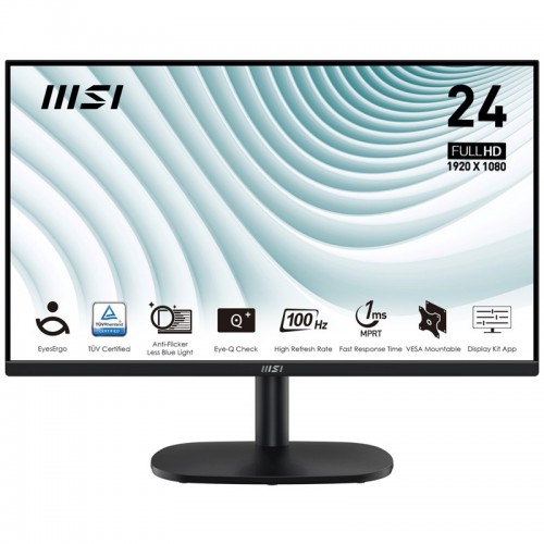Monitor MSI PRO MP245V 23.8",LED podsvícení, VA panel, 1ms, 4000: 1, 300cd/m2, 1920 × 1080 Full HD, - černý Monitor MSI PRO MP245V 23.8",LED podsvícení, VA panel, 1ms, 4000: 1, 300cd/m2, 1920 × 1080 Full HD, - černý