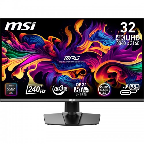 Herní monitor MSI MPG 322URX QD-OLED 31.5",LED podsvícení, QD-OLED panel, 0.03ms, 1500000: 1, 250cd/m2, 3840 × 2160, - černý Herní monitor MSI MPG 322URX QD-OLED 31.5",LED podsvícení, QD-OLED panel, 0.03ms, 1500000: 1, 250cd/m2, 3840 × 2160, - černý