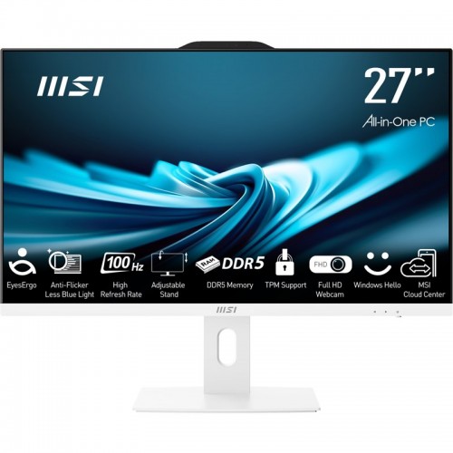 Počítač All In One MSI PRO AP272P 14M 27", bezdotykový, i7-14700, SSD 1024 GB UHD Graphics 770, Microsoft Windows 11 Pro - bílý Počítač All In One MSI PRO AP272P 14M 27", bezdotykový, i7-14700, SSD 1024 GB UHD Graphics 770, Microsoft Windows 11 Pro - bílý