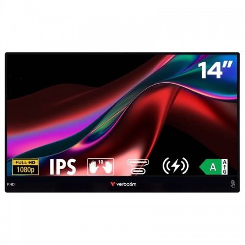 Monitor Verbatim Přenosný dotykový monitor 14" 14",LED podsvícení, IPS panel, 6ms, 1000: 1, 250cd/m2, 1920 × 1080 Full HD, - Monitor Verbatim Přenosný dotykový monitor 14" 14",LED podsvícení, IPS panel, 6ms, 1000: 1, 250cd/m2, 1920 × 1080 Full HD, -