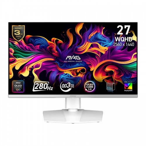 Herní monitor MSI MAG 272QPW QD-OLED X28 26.5",OLED podsvícení, QD-OLED panel, 0.03ms, 1500000: 1, 250cd/m2, 2560 × 1440 WQHD, - Herní monitor MSI MAG 272QPW QD-OLED X28 26.5",OLED podsvícení, QD-OLED panel, 0.03ms, 1500000: 1, 250cd/m2, 2560 × 1440 WQHD, -