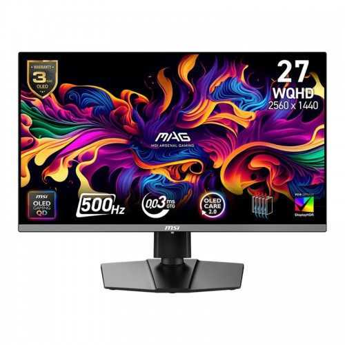Herní monitor MSI MAG 272QP QD-OLED X50 26.5",OLED podsvícení, QD-OLED panel, 0.03ms, 1500000: 1, 300cd/m2, 2560 × 1440 WQHD, - Herní monitor MSI MAG 272QP QD-OLED X50 26.5",OLED podsvícení, QD-OLED panel, 0.03ms, 1500000: 1, 300cd/m2, 2560 × 1440 WQHD, -