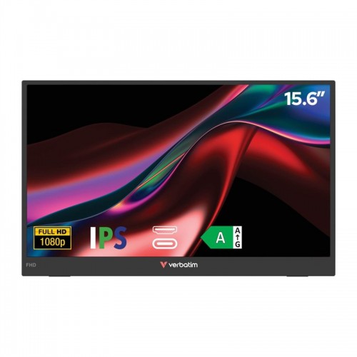 Monitor Verbatim PM-15 15.6",LED podsvícení, IPS panel, 10ms, 1000: 1, 250cd/m2, 1920 × 1080 Full HD, - černý Monitor Verbatim PM-15 15.6",LED podsvícení, IPS panel, 10ms, 1000: 1, 250cd/m2, 1920 × 1080 Full HD, - černý