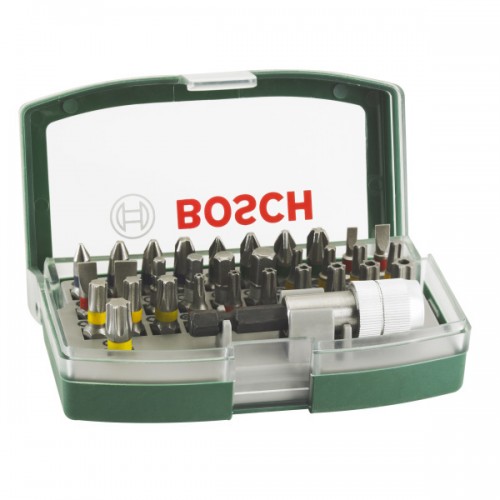 Sada bitů Bosch 32 dílná s barevným odlišením