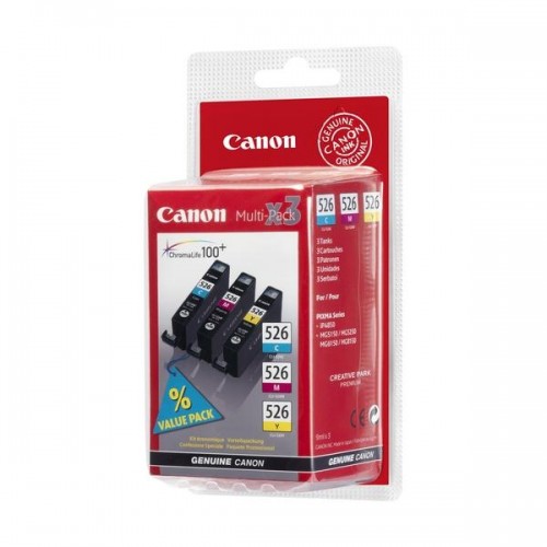 Inkoustová náplň Canon CLI-526 C/M/Y, 340 stran originální - CMY