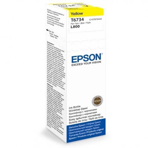 Inkoustová náplň Epson T6734, 70ml originální - žlutý